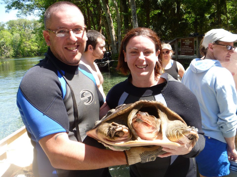 Eric and Irene with 43lb softshell