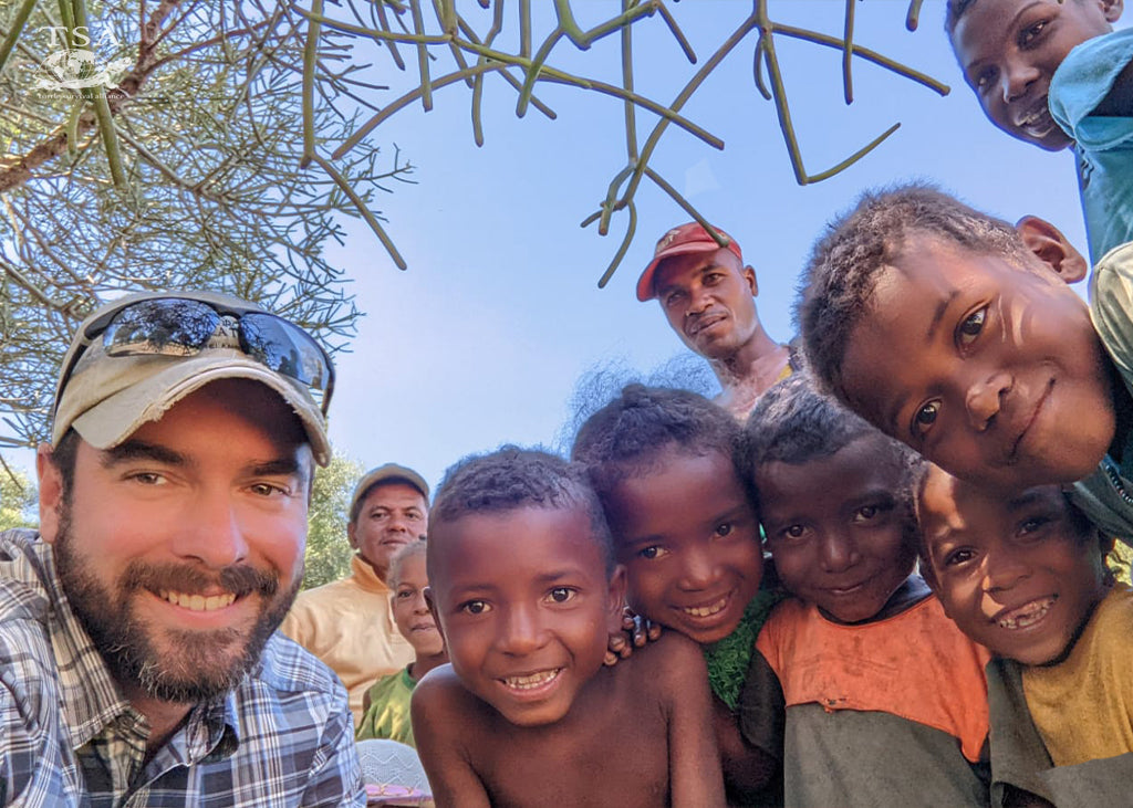 Lance-with-Village-Children|Orchids-in-Bloom|Spiny-Chameleon|Brown-Rain-Frog|Tucked-Away-Tortoises|Spider-Tortoise|Milky-Way|Lance-and-Tortoise-at-Cap-St-Marie|Lighthouse-and-Tortoises|Solar-Tortoises