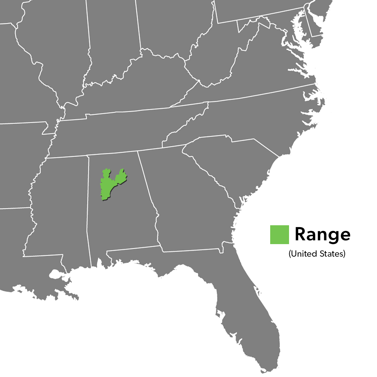 Species Range Map - Flattened Musk Turtle